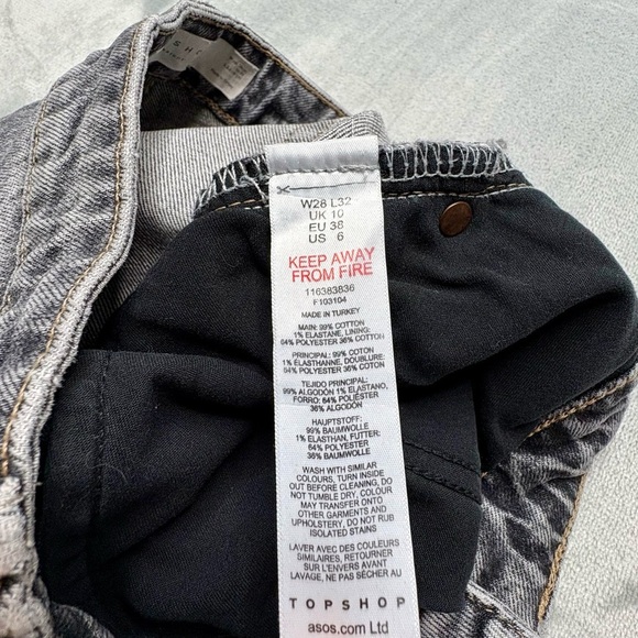 Topshop Straight Jeans | Women’s W28 L32 | Gray Wash - Picture 6 of 8